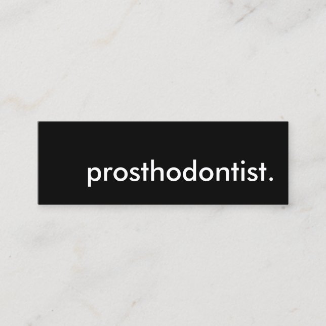 Prosthodontist. Mini Visitenkarte (Vorderseite)