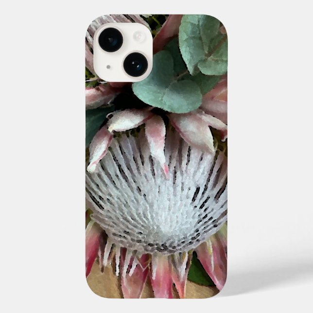 Protea Aquarell iPhone Gehäuse Case-Mate iPhone 14 Hülle (Rückseite)