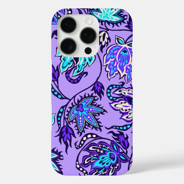 Protea Batik Hawaiian Tropical Floral iPhone 16 Pro Hülle (Rückseite)