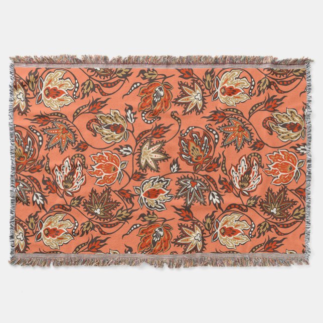Protea Batik Hawaiian Tropical Throw Blanket Decke (Vorderseite)