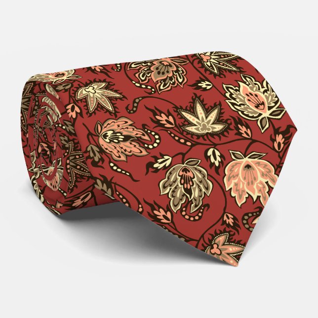 Protea Batik Tropical zweiseitig bedruckt Krawatte (Gerollt)