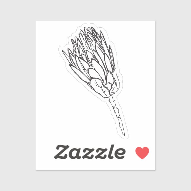 Protea Black & White Custom Cut Aufkleber V (Blatt)