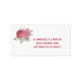 Protea Blume Address Labels Adressaufkleber
