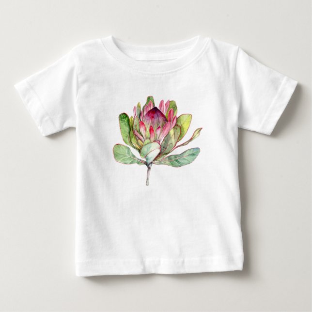 Protea-Blume Baby T-shirt (Vorderseite)