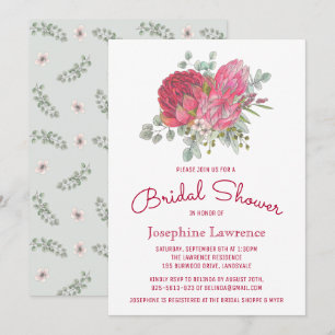 Protea Blume Einladungen zur Dusche Bridal