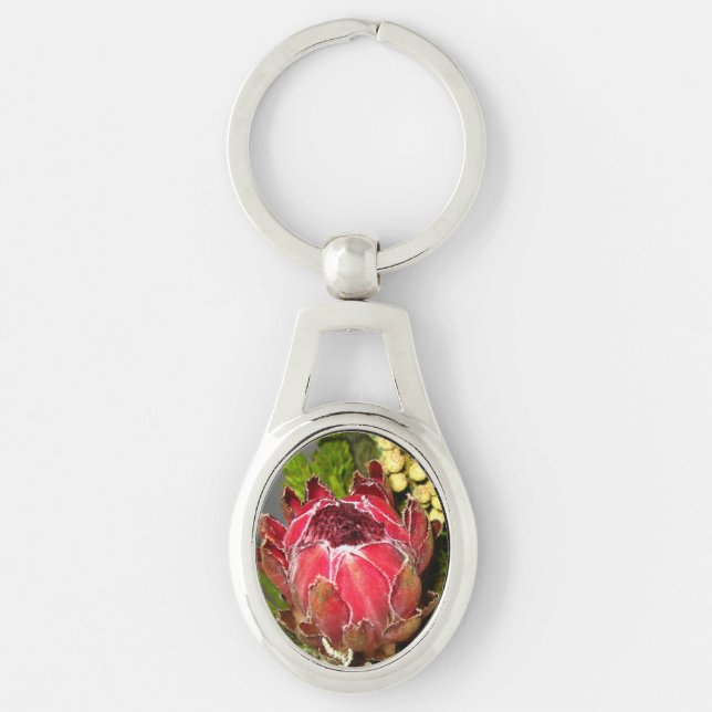 Protea-Blumenstrauß Schlüsselanhänger (Vorderseite)