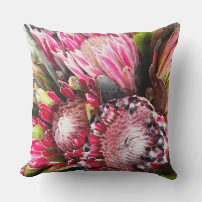 Protea Bouquet Coussin Printemps extérieur Collect (Recto)