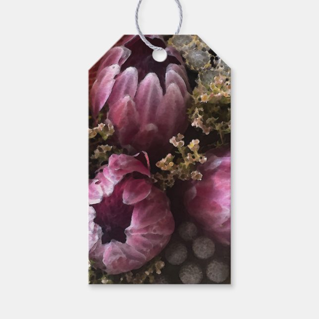 Protea Bouquet Geschenkanhänger (Vorderseite)