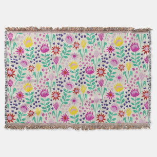 Protea Floral Block Print Milleflex Lichter Decke