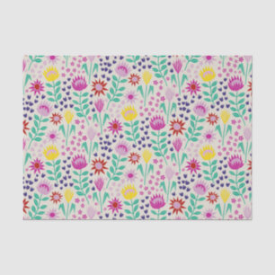 Protea Floral Block Print Milleflex Lichter Seidenpapier