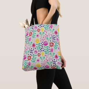 Protea Floral Block Print Milleflex Lichter Tasche