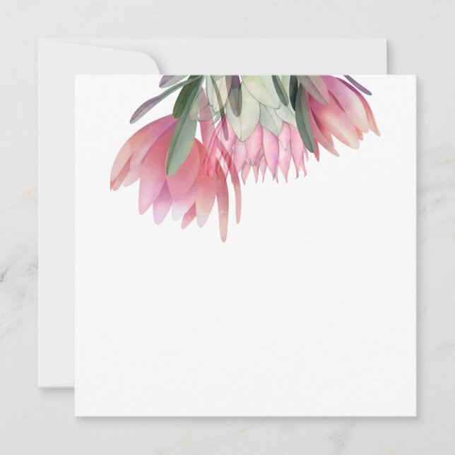 Protea flower invitation (Devant)