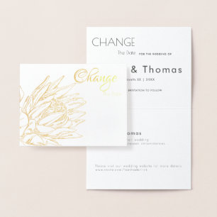 PROTEA GOLD & WHITE ELEGANT FOLIENKARTE