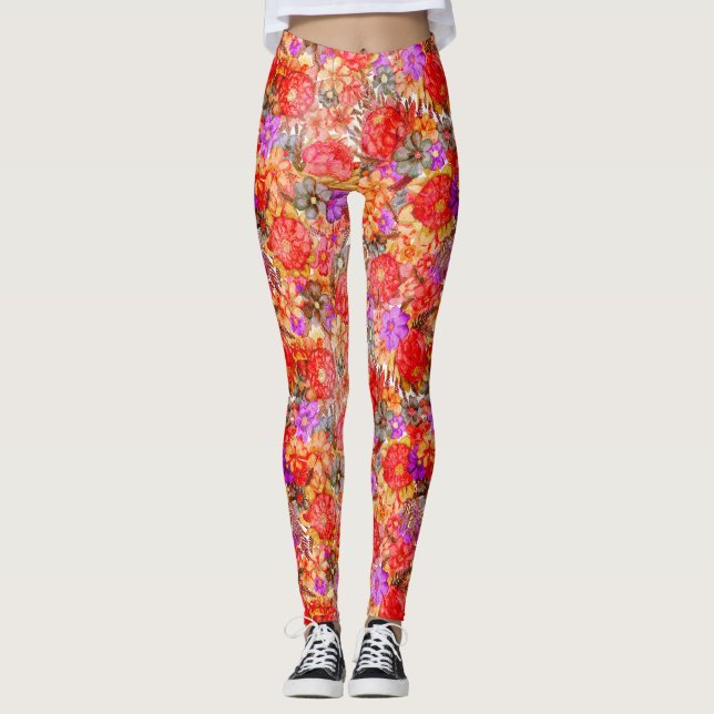 Protea Pattern Leggings (Vorderseite)