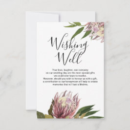 Protea Wedding Wishing Well Response Card RSVP Karte