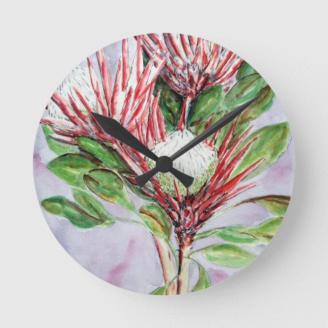 Proteas Runde Wanduhr (Vorderseite)