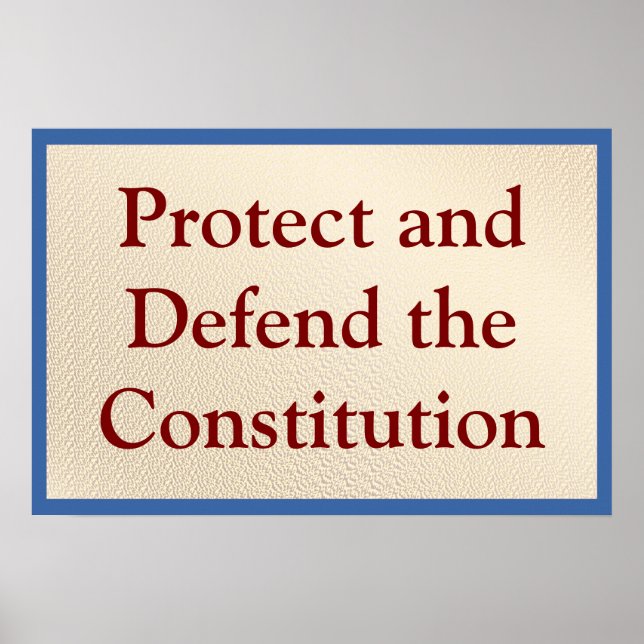 Protect and Defend the Constitution Poster (Vorne)