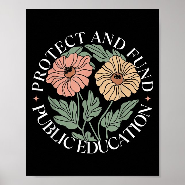 Protect And Fund Public Education Public Teachers  Poster (Vorne)