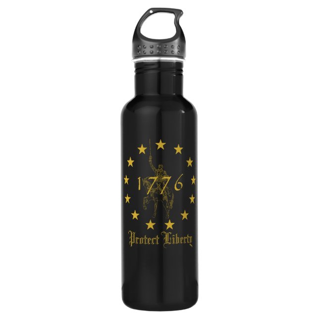 Protect Liberty T-Shirt Edelstahlflasche (Vorderseite)