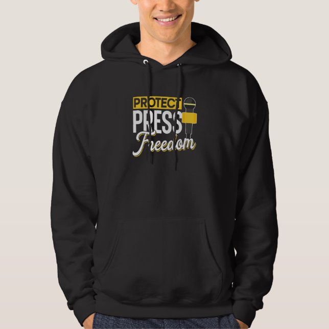 Protect Press Freedom Rights Journalism Journalist Hoodie (Vorderseite)