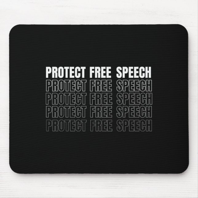Protect Speech Men Women  Mousepad (Vorne)