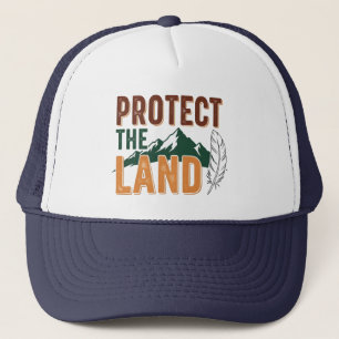 "Protect the Land" Umweltfreundliche Bergnatur Truckerkappe