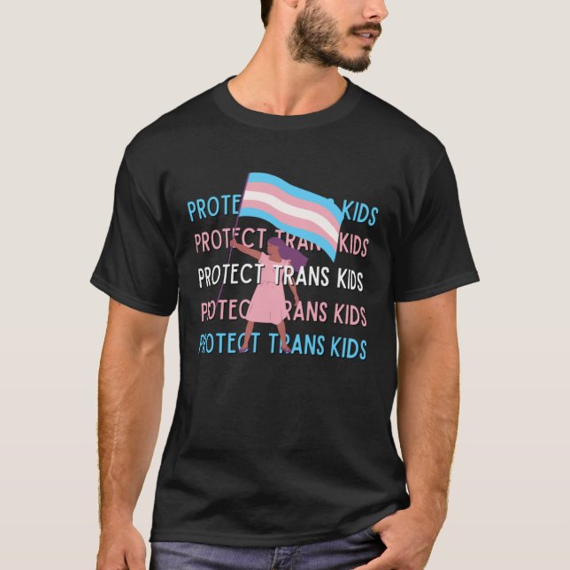 Protect Trans Kids  LGBTQ Ally Trans Live Matter P T-Shirt (Vorderseite)