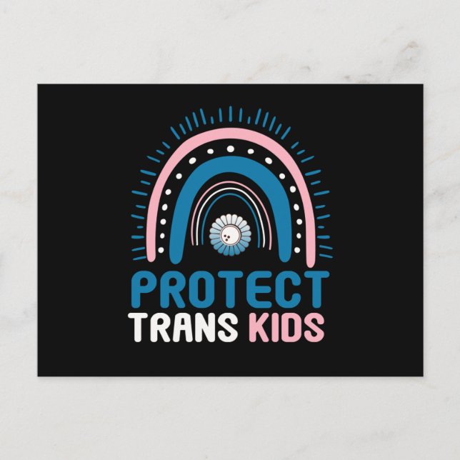 Protect Trans Kids Transgender Flag LGBTI Postkarte (Vorderseite)