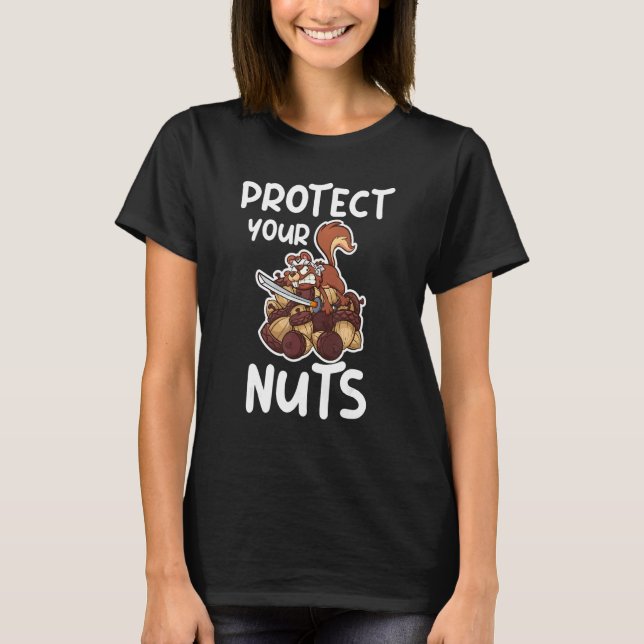 Protect Your Nuts  squirrel ninja T-Shirt (Vorderseite)