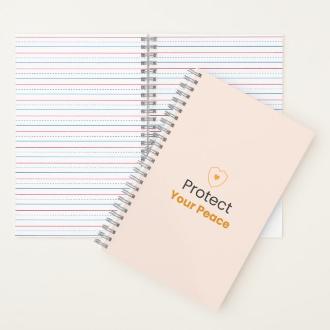 Protect Your Peace – Minimal Motivational Quote No Notizbuch (Innen)