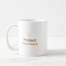 Protect Your Peace Minimal Quote Mug Kaffeetasse