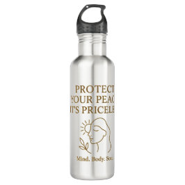 Protect Your Peace — Minimalist Self-Care Quote Edelstahlflasche
