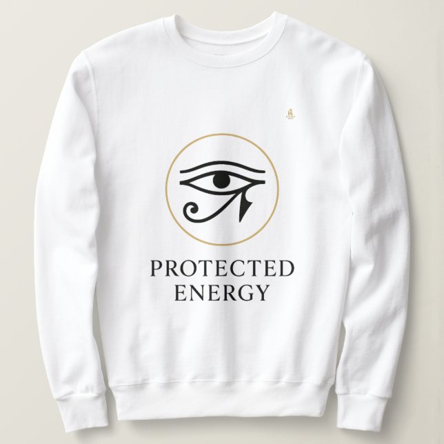 Protected Energy – Minimal Eye of Horus Symbol | Sweatshirt (Design vorne)