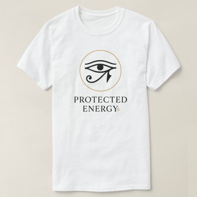 Protected Energy – Minimal Eye of Horus Symbol | T-Shirt (Design vorne)