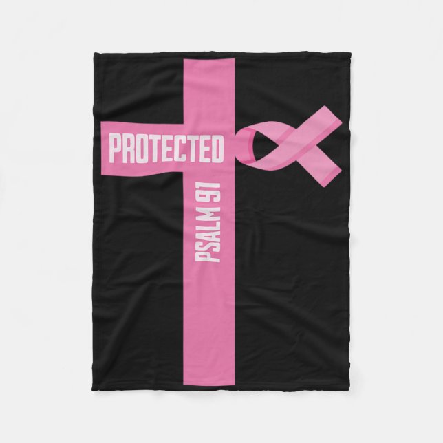 Protected Psalm 91 Christlich 91. Psalm Bibel Brea Fleecedecke (Vorderseite)