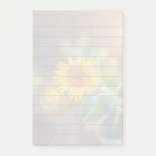 Protection de notes de post-it de la fleur 4x6 de (Devant)