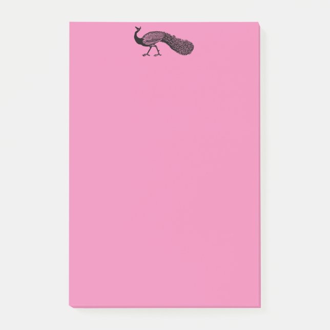 Protection de notes fière de post-it de paon (Devant)