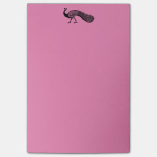Protection de notes fière de post-it de paon