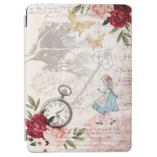 Protection iPad Air Vintage Alice In Wonderland Découpage Collage