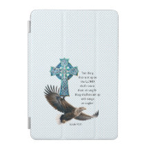 Croix celtique Eagle Inspirante Bible Point Bleu