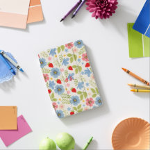 Étui pour iPad floral avec initiales