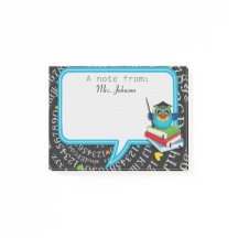 Protection personnalisée de post-it d'école de