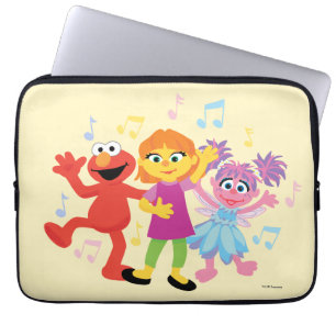 Protection Pour Ordinateur Portable 1, rue Sésame Julia, Elmo et Abby dansent