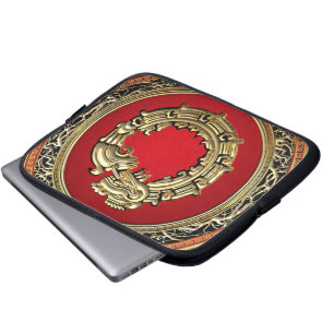 Protection Pour Ordinateur Portable [300] Serpent Dieu Quetzalcoatl [Or]