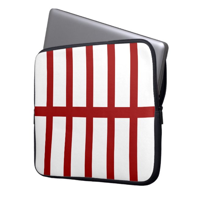Protection Pour Ordinateur Portable 5 lignes rouges biscuites (devant gauche)