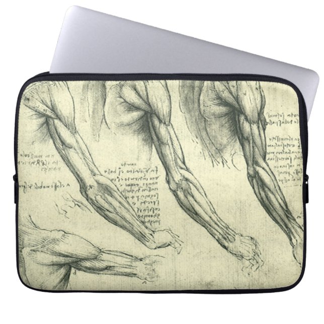 Protection Pour Ordinateur Portable Anatomie du bras et de l'épaule par Léonard de Vin (Devant)