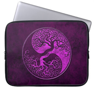 Protection Pour Ordinateur Portable Arbres en pierre pourpres de Yin Yang