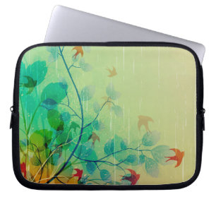 Protection Pour Ordinateur Portable Art Abstrait Floral du printemps moderne
