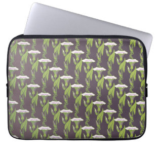 Protection Pour Ordinateur Portable Art Nouveau sombre Ipomoea papier peint floral art