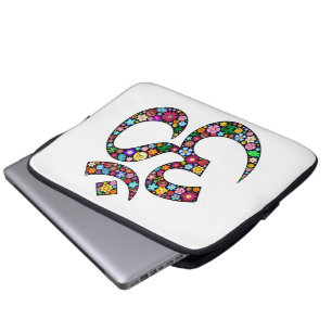 Protection Pour Ordinateur Portable Art symbolique floral Namaste